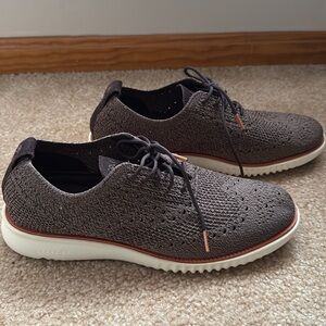 Cole Haan Men's 2.Zerogrand Dark ChocolateLight Whiskey Knit Wingtip Oxfords 8.5